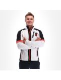 Miniaturka Spyder, Wengen full zip stryke, bluza, mężczyźni, biały/czarny/volcano czerwony