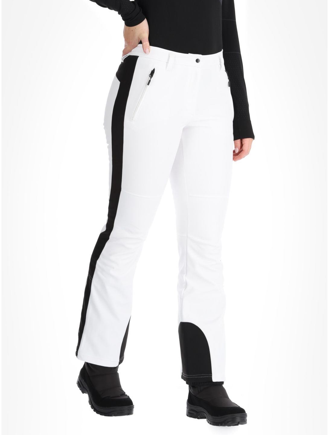 Deluni, Neva spodnie softshell kobiety Optic White biały 