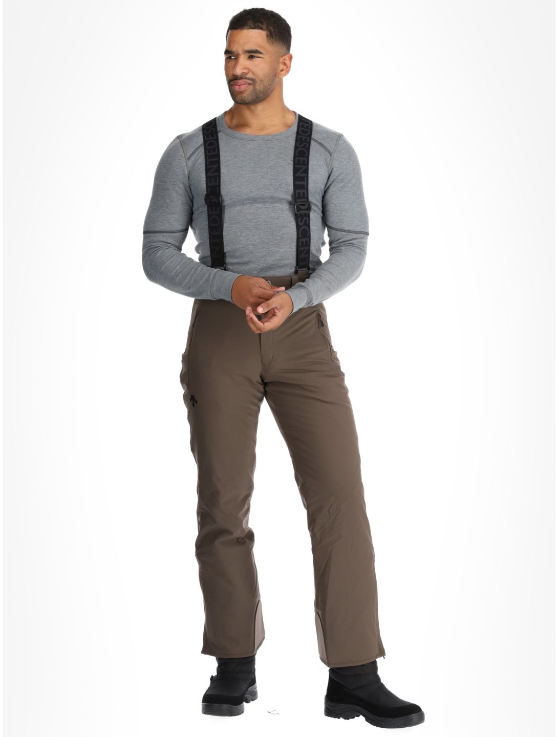 Descente, M-GD41 spodnie narciarskie mężczyźni Bark Brown brązowy 