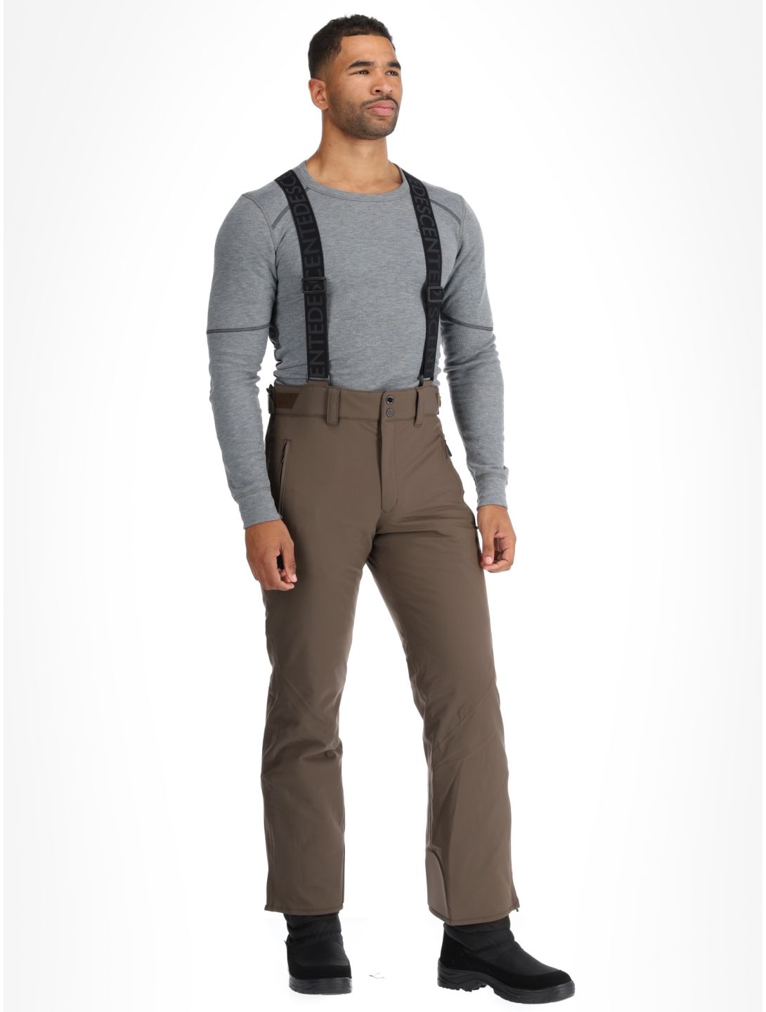 Descente, M-GD41 spodnie narciarskie mężczyźni Bark Brown brązowy 
