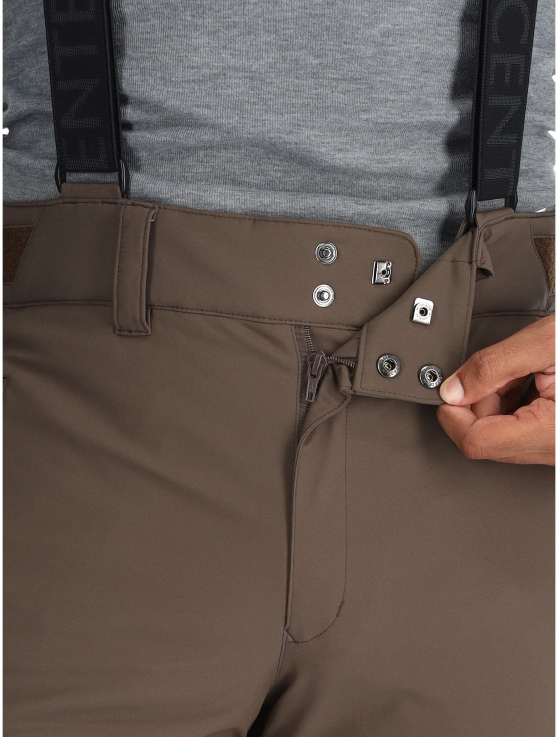 Descente, M-GD41 spodnie narciarskie mężczyźni Bark Brown brązowy 
