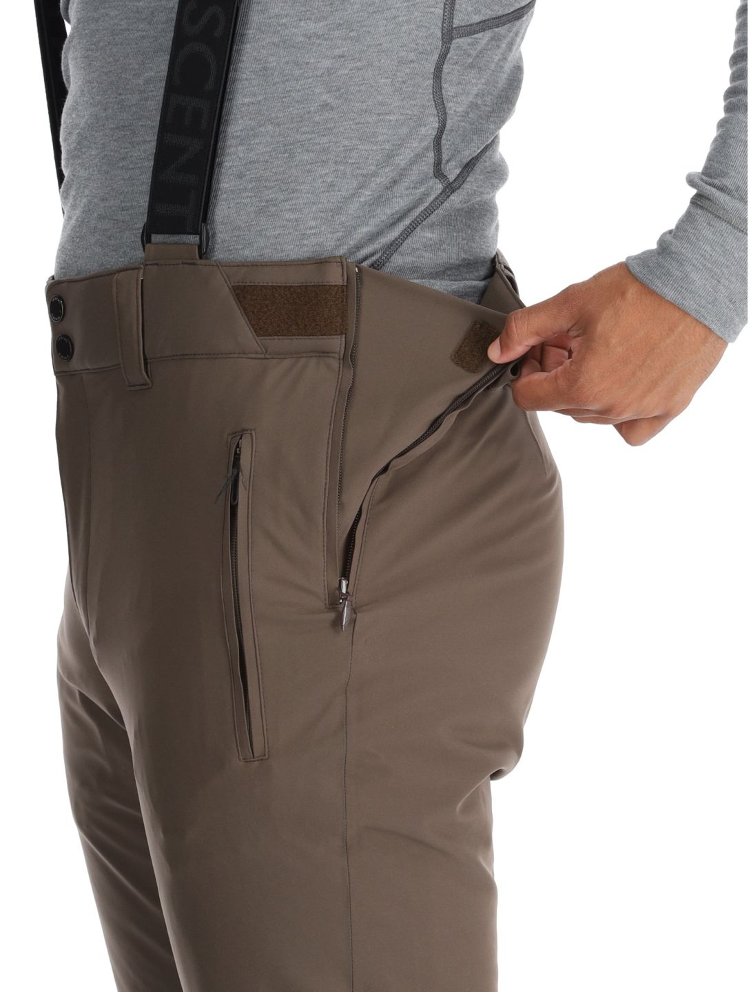 Descente, M-GD41 spodnie narciarskie mężczyźni Bark Brown brązowy 