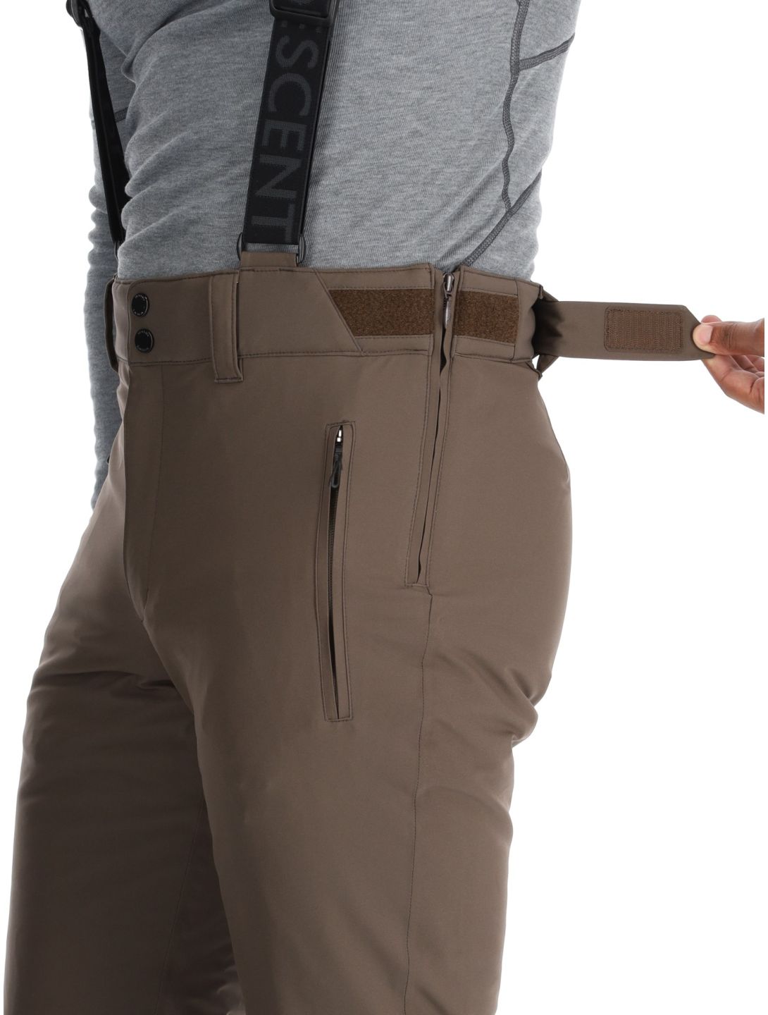 Descente, M-GD41 spodnie narciarskie mężczyźni Bark Brown brązowy 