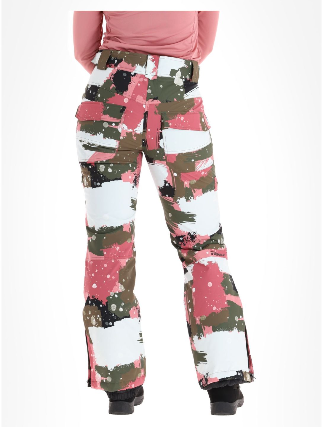 Rehall, Nori-R spodnie narciarskie kobiety Camo Abstract Rose multicolor, różowy 