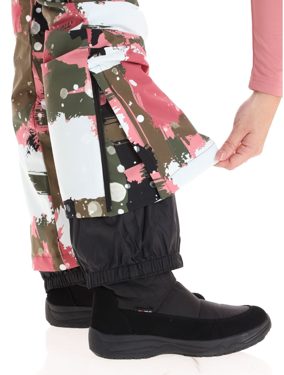 Rehall, Nori-R spodnie narciarskie kobiety Camo Abstract Rose multicolor, różowy 