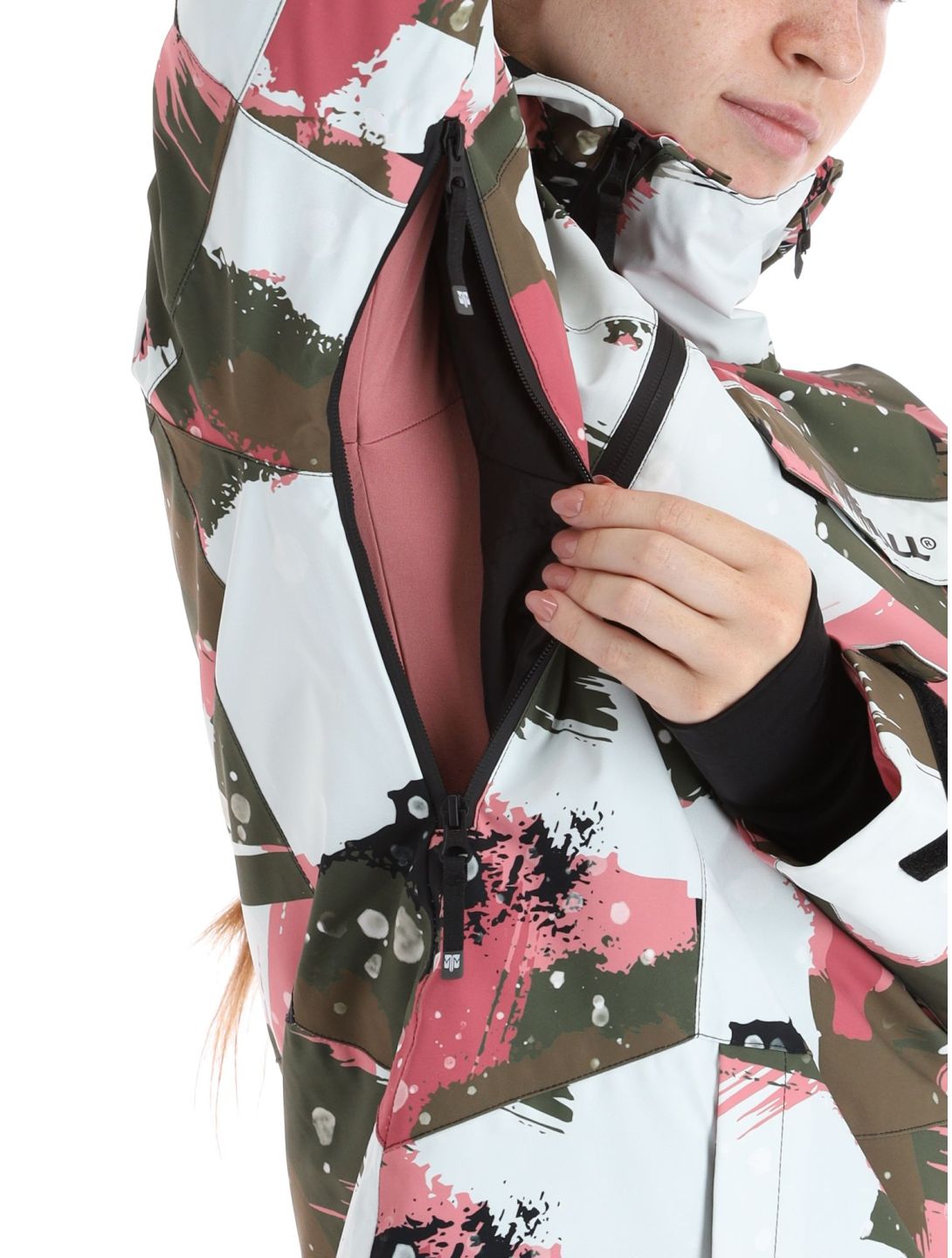 Rehall, Vie-R kurtka narciarska kobiety Camo Abstract Rose multicolor, różowy 