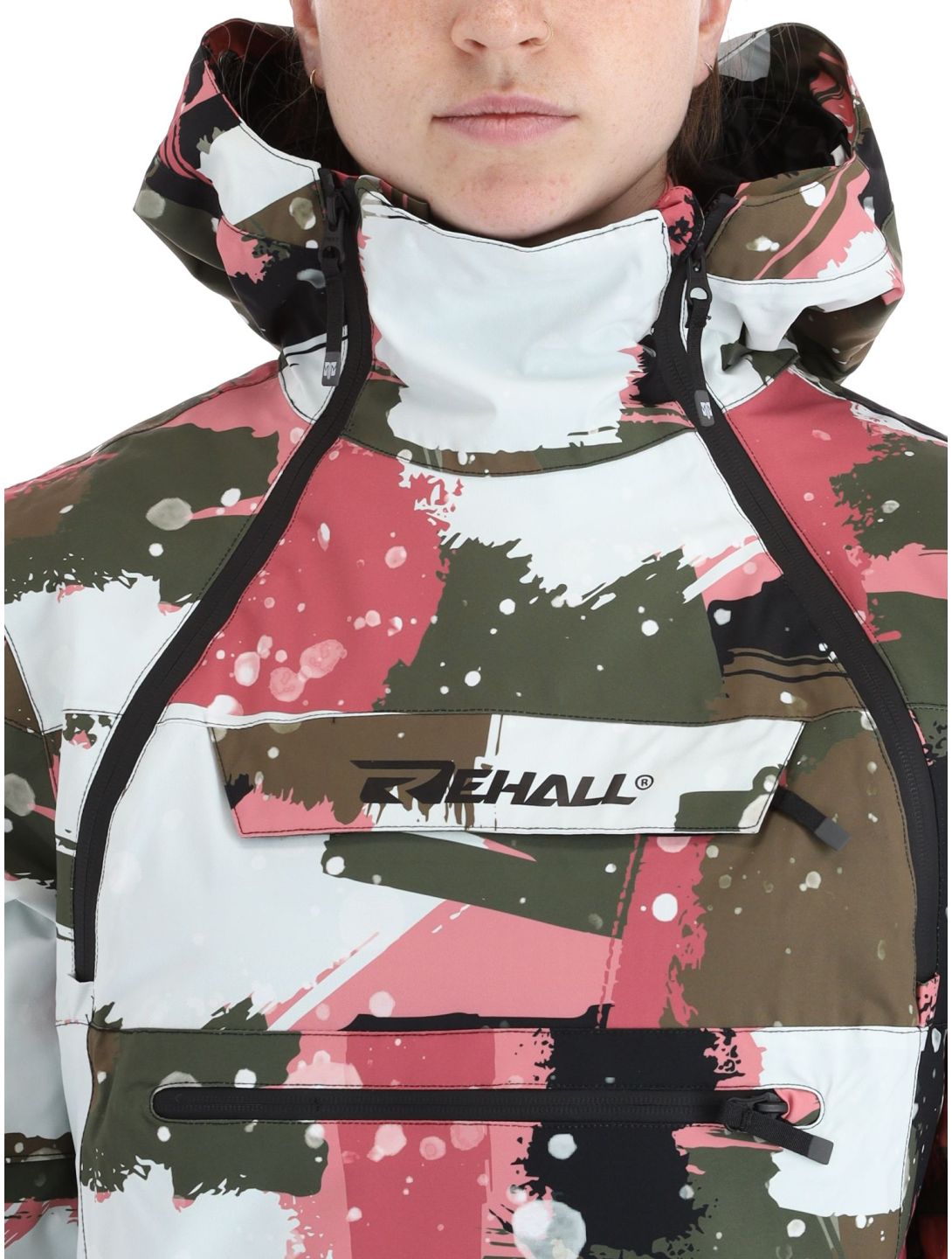 Rehall, Vie-R kurtka narciarska kobiety Camo Abstract Rose multicolor, różowy 