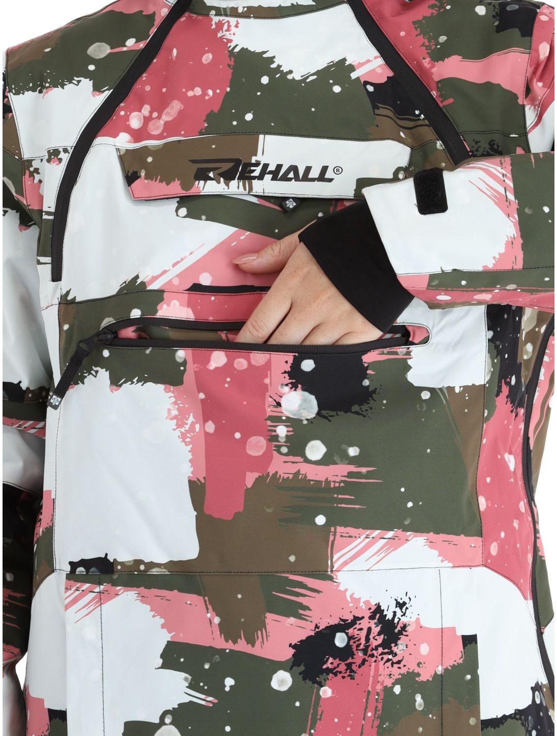 Rehall, Vie-R kurtka narciarska kobiety Camo Abstract Rose multicolor, różowy 