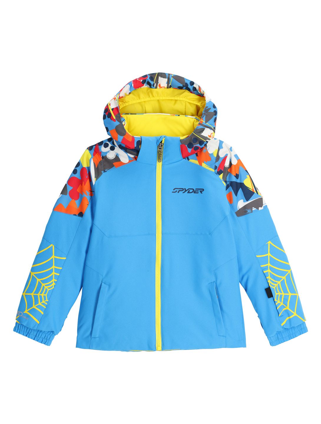 Spyder, Challenger kurtka narciarska dzieci Yeti Camo Aether Blue niebieski 