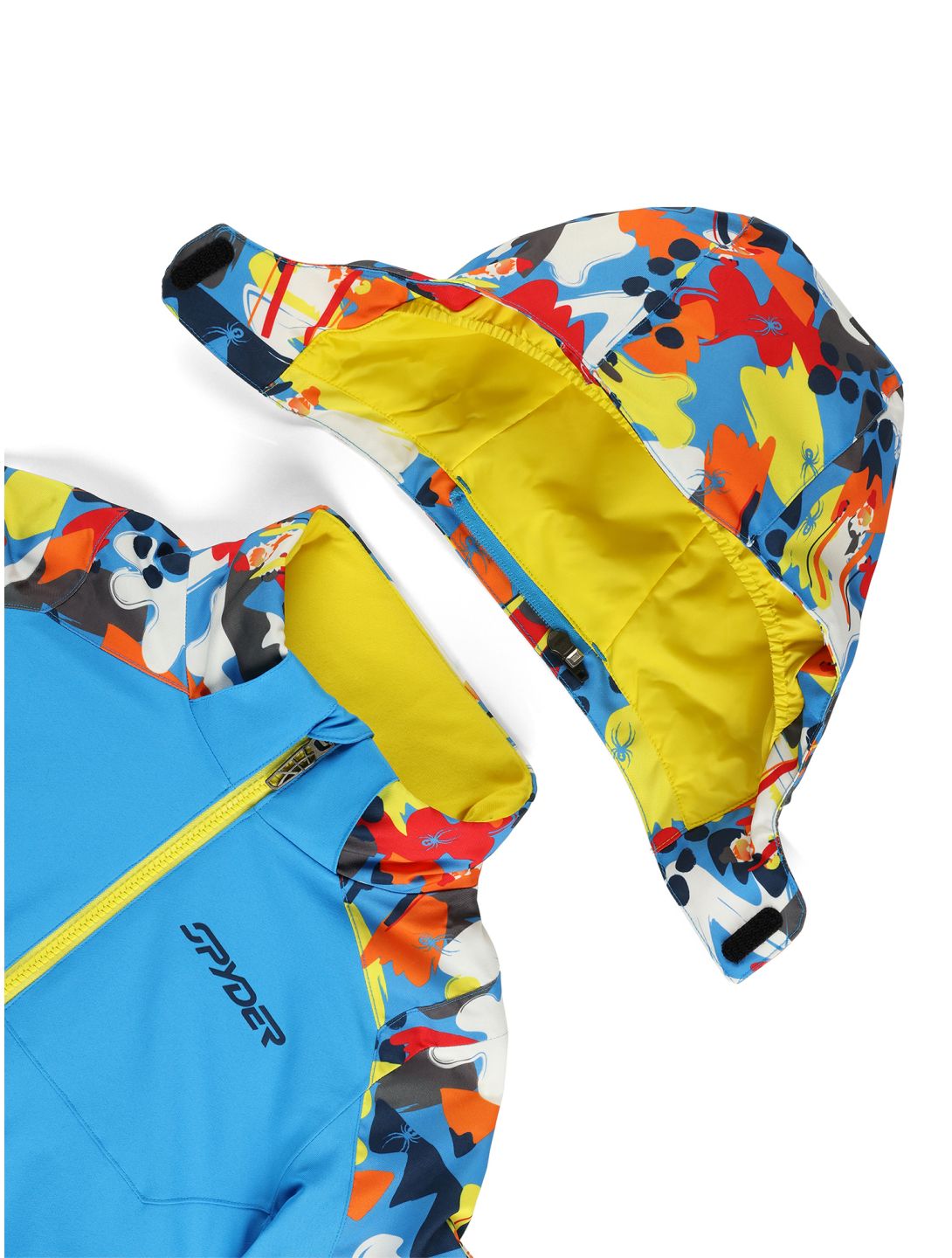 Spyder, Challenger kurtka narciarska dzieci Yeti Camo Aether Blue niebieski 