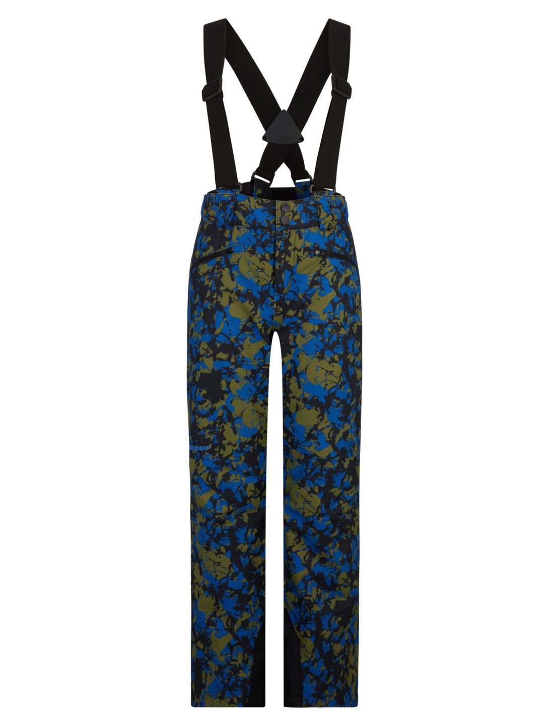 Ziener, Axi Junior spodnie narciarskie dzieci Natural Camo czarny, niebieski, zielony 
