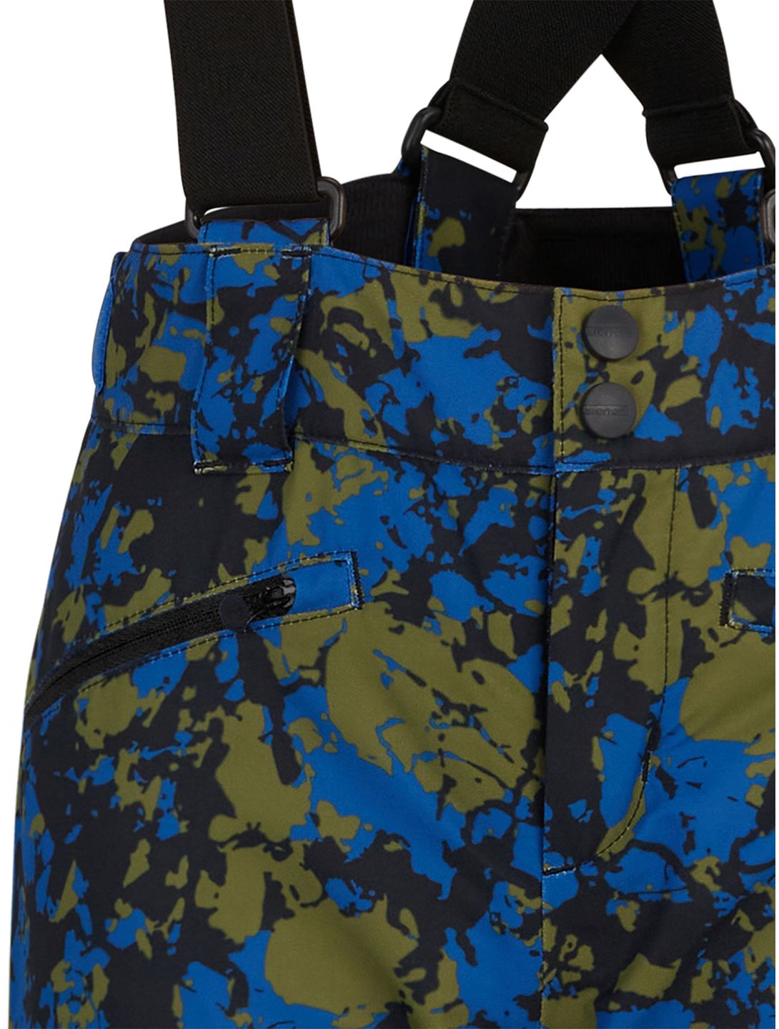 Ziener, Axi Junior spodnie narciarskie dzieci Natural Camo czarny, niebieski, zielony 