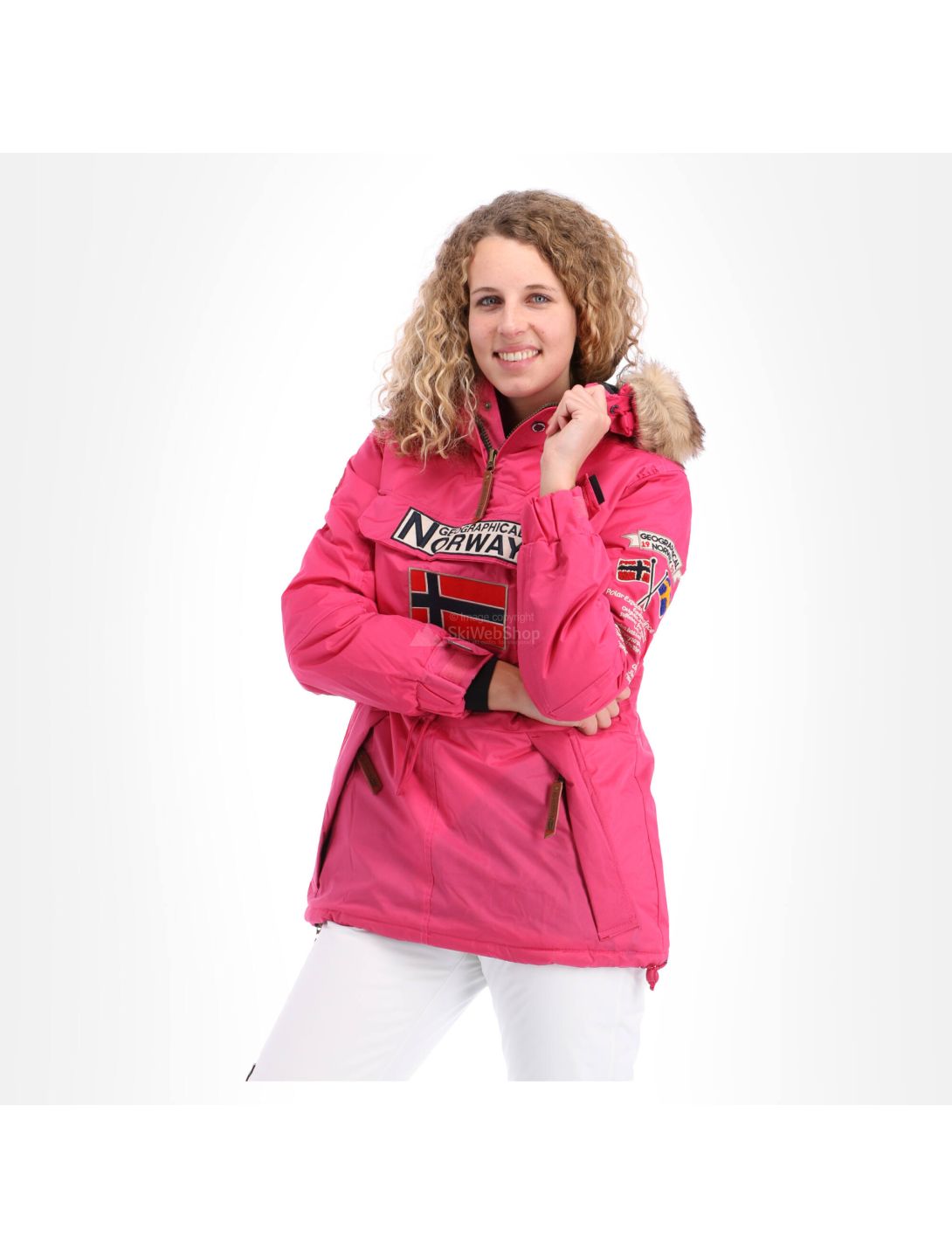 Geographical Norway, Boomera new 056, kurtka zimowa, kobiety, fuschia różowy