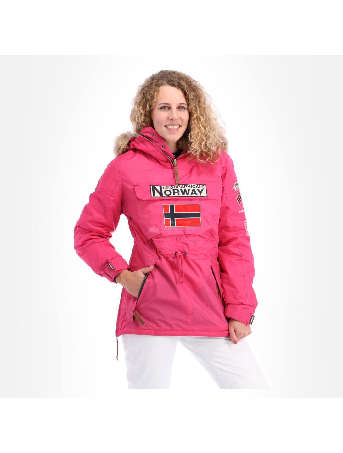 Geographical Norway, Boomera new 056, kurtka zimowa, kobiety, fuschia różowy