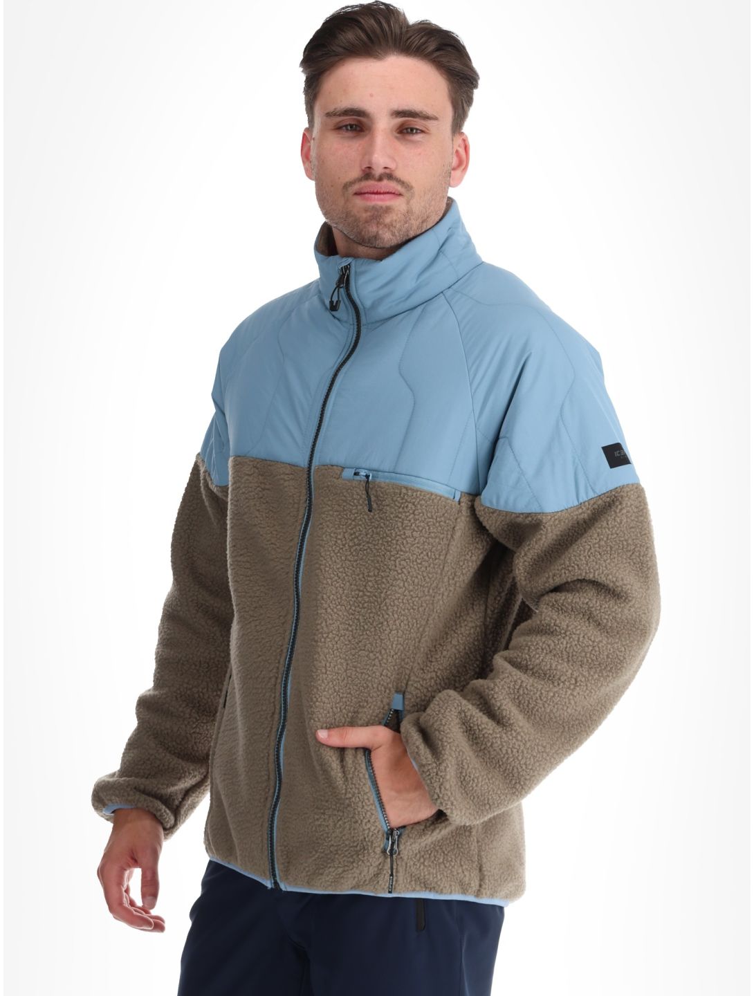Icepeak, Manton kurtka puchowa mężczyźni Antique Green multicolor, niebieski 