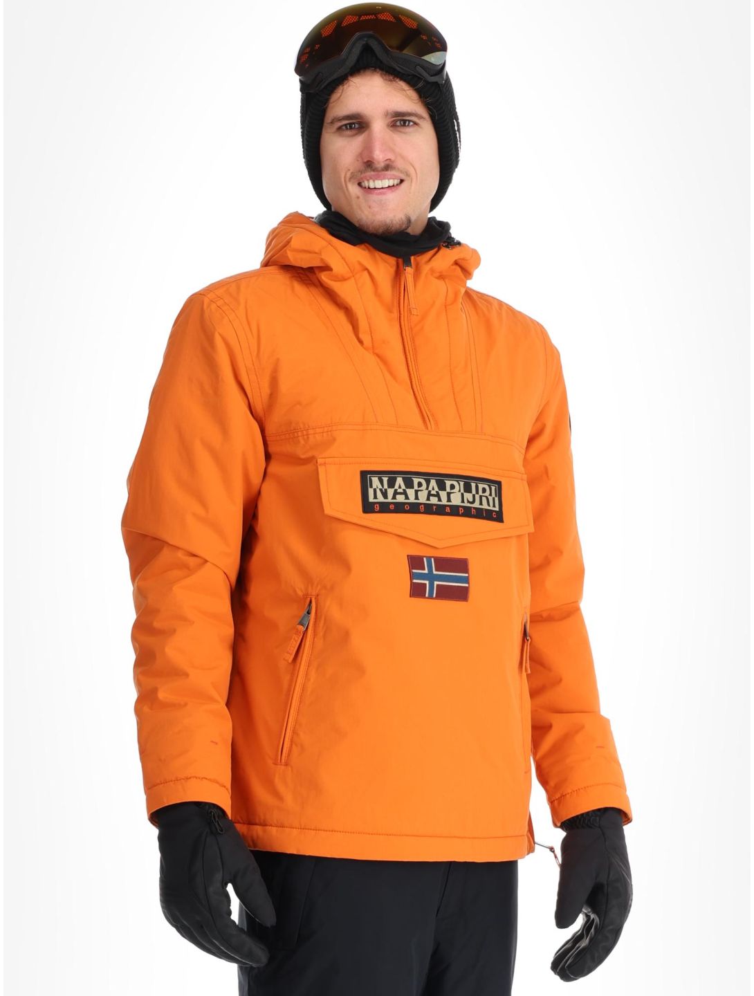 Napapijri, Rainforest Pocket 2 kurtka anorak mężczyźni Orange Pumpkin pomarańczowy 