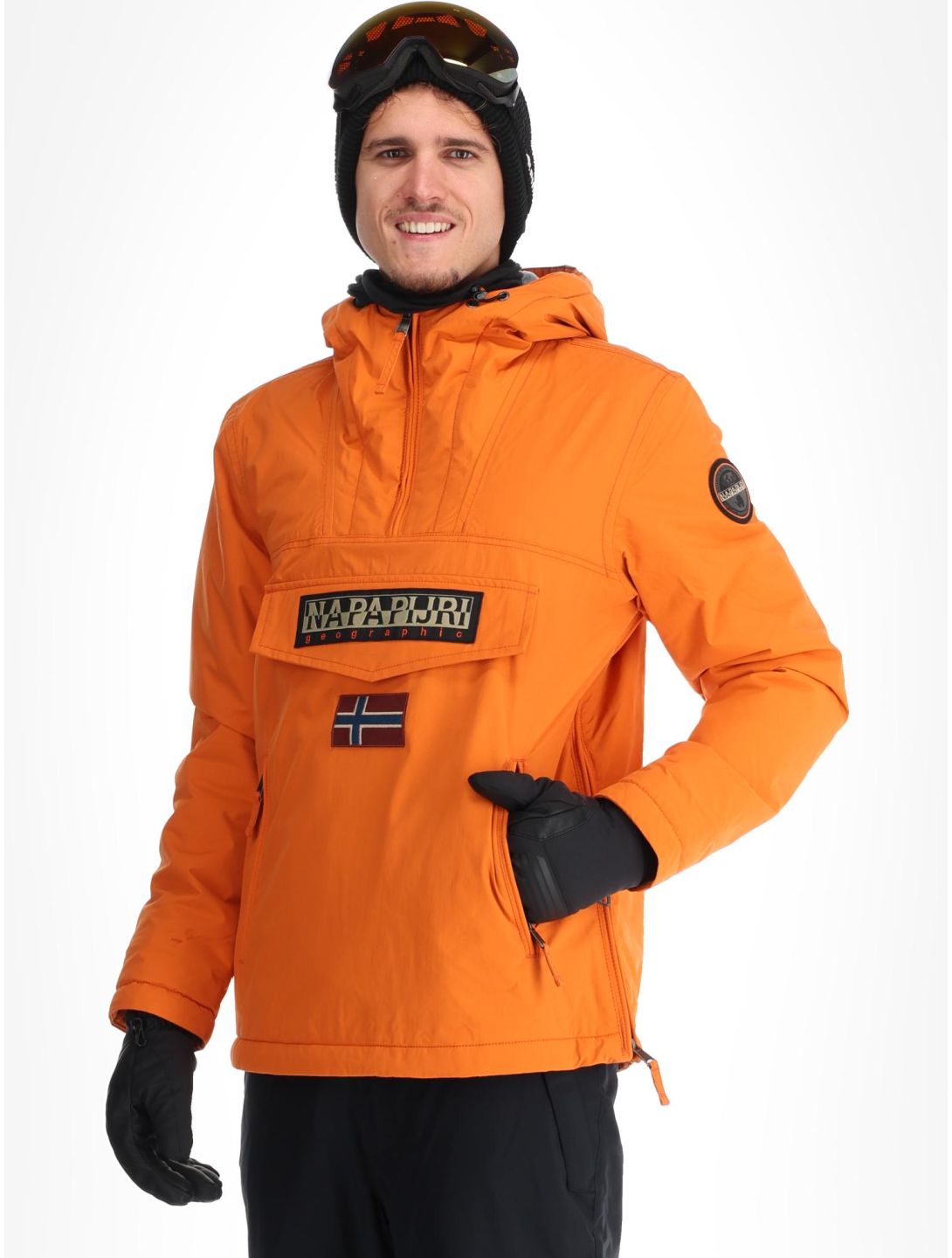 Napapijri, Rainforest Pocket 2 kurtka anorak mężczyźni Orange Pumpkin pomarańczowy 