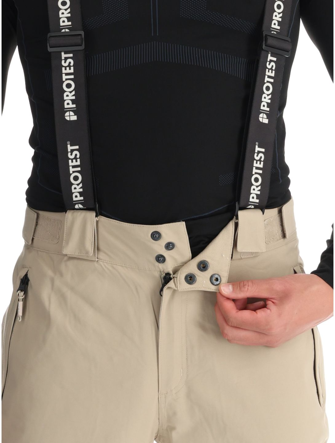 Protest, PRTChester spodnie narciarskie mężczyźni Bamboo Beige beżowy 