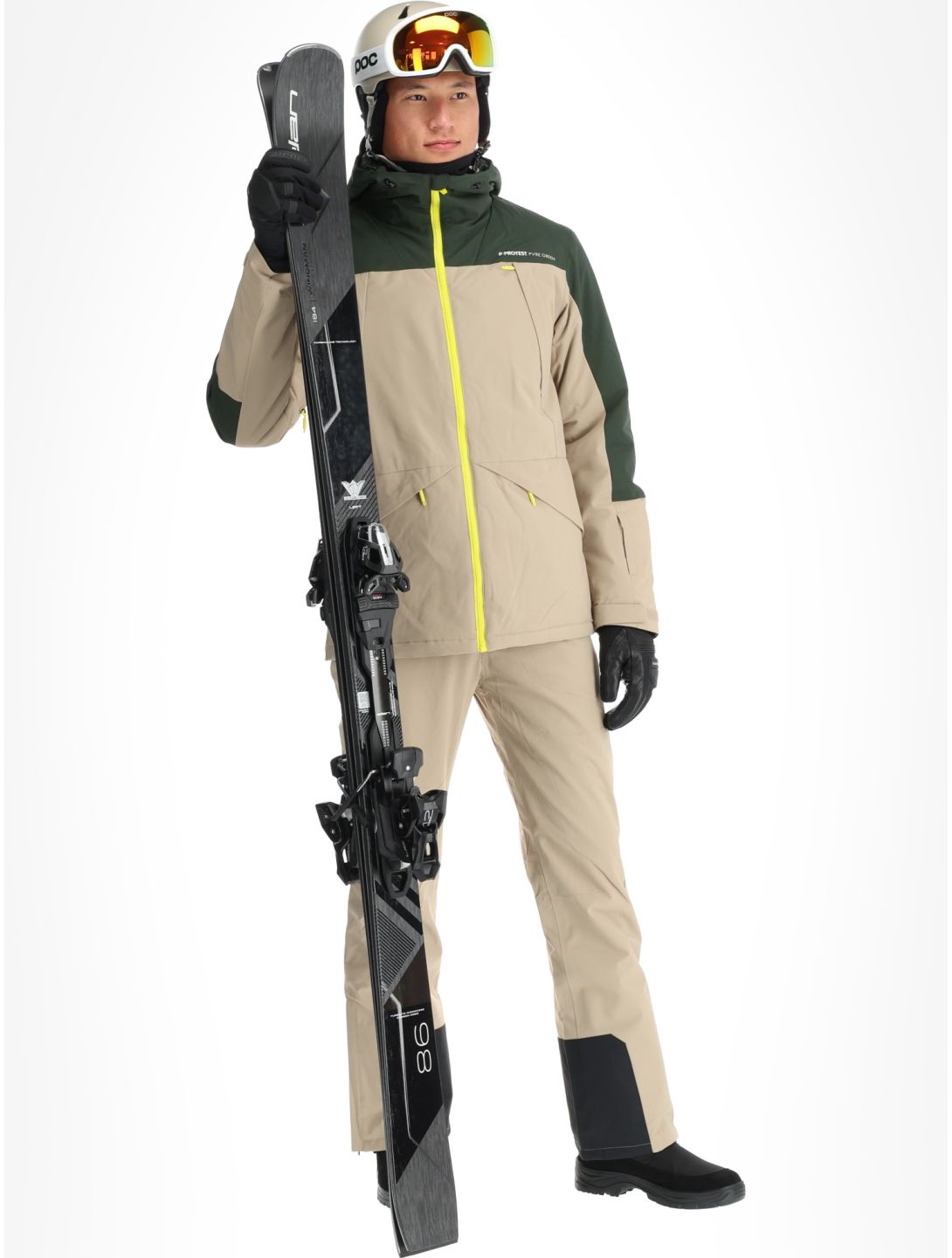 Protest, PRTDunton kurtka narciarska mężczyźni Kale green multicolor, zielony 