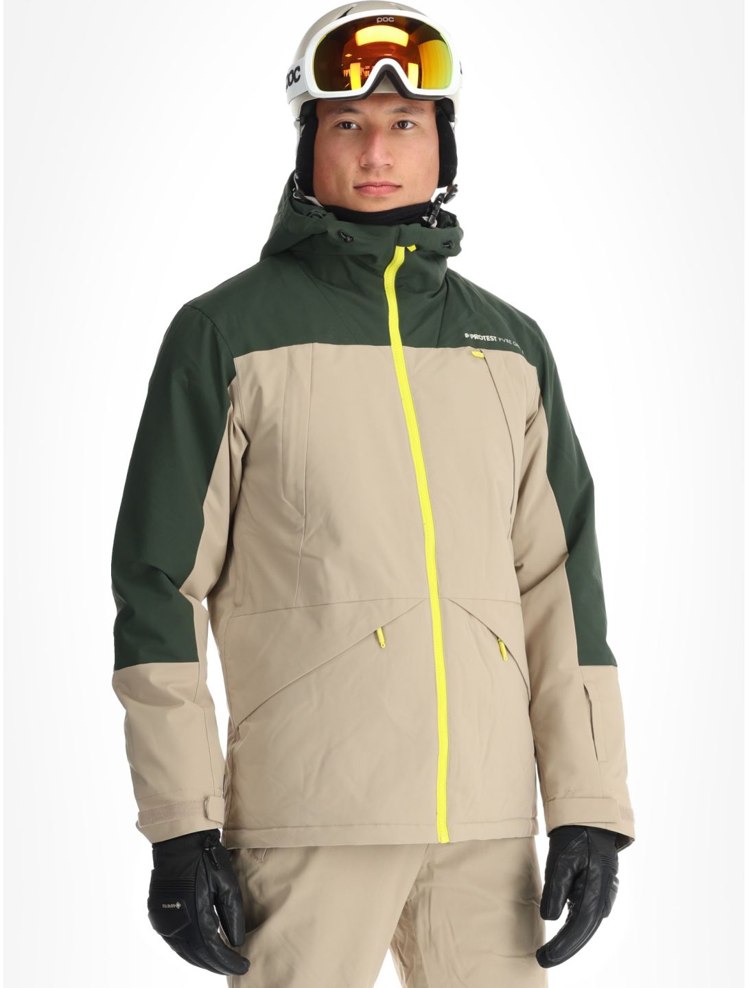 Protest, PRTDunton kurtka narciarska mężczyźni Kale green multicolor, zielony 