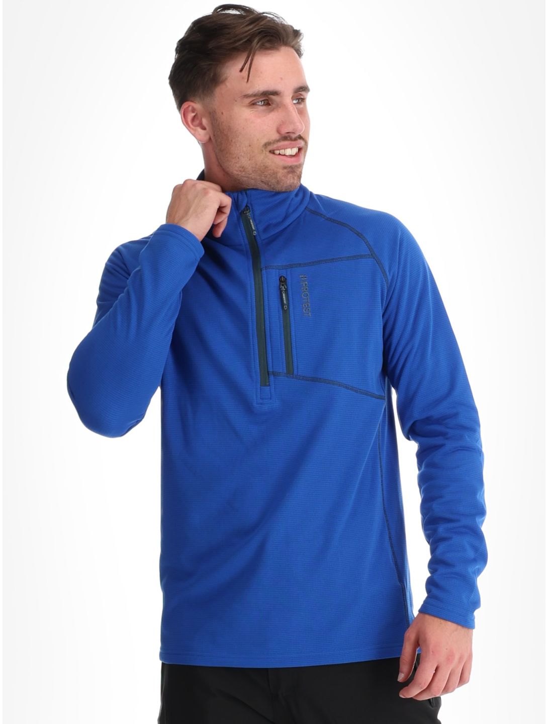 Protest, PRTRekody 1/4 zip bluza mężczyźni Vibrant blue niebieski 