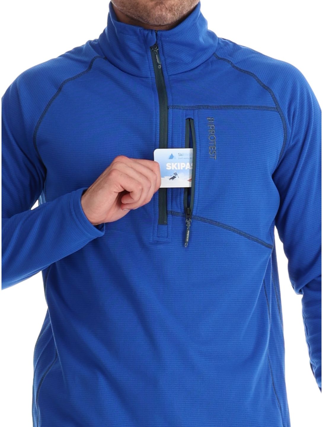 Protest, PRTRekody 1/4 zip bluza mężczyźni Vibrant blue niebieski 
