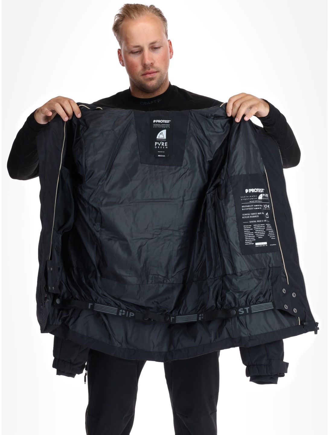 Protest, PRTSuperior kurtka narciarska mężczyźni True Black czarny 