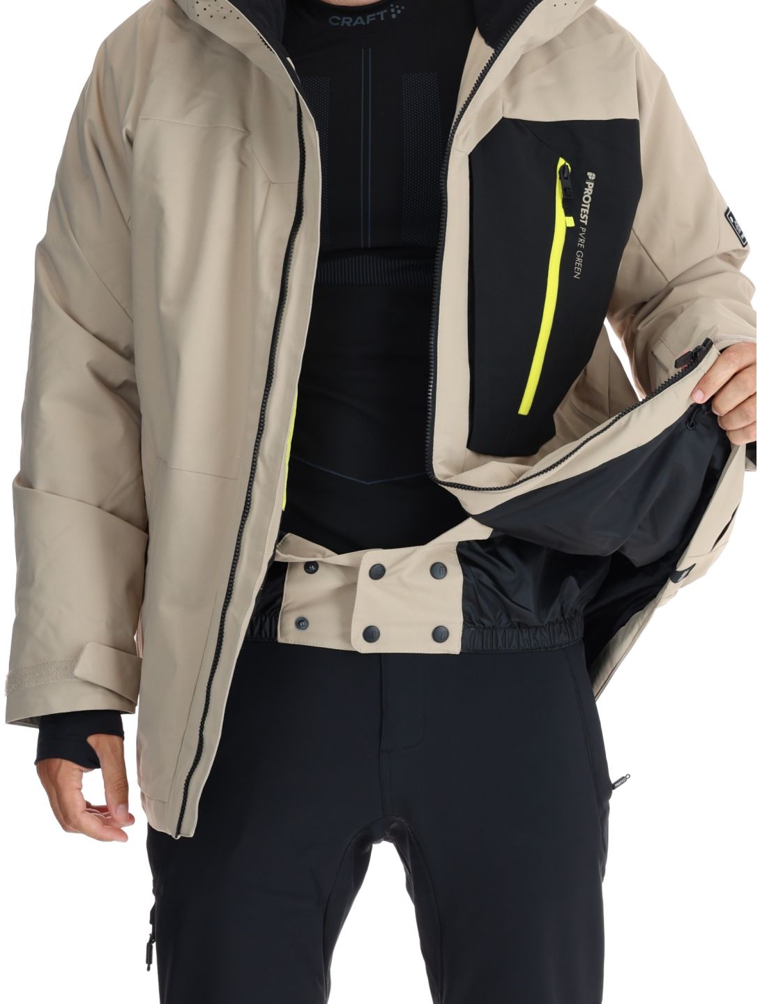 Protest, PRTWest kurtka narciarska mężczyźni Bamboo Beige beżowy 