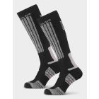 Poederbaas, Ski Socks 2-pack skarpety narciarskie 2-pack unisex Black czarny
