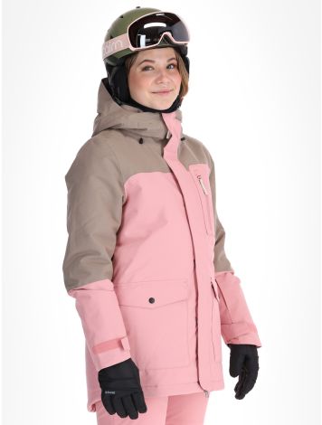 O'Neill, Utility Hybrid kurtka narciarska kobiety Genuine Pink Colour Block biały, brązowy, różowy